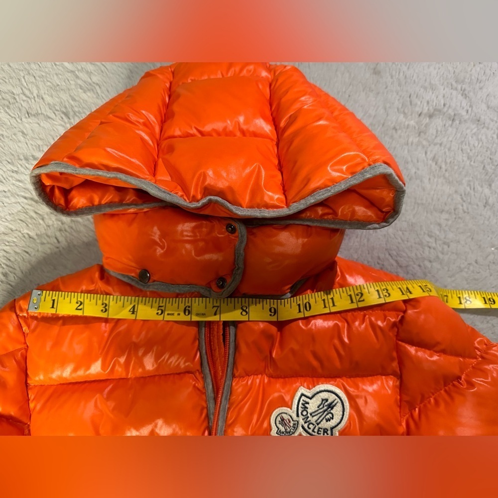 MONCLER kids puff jacket in orange - Picture 17 of 17